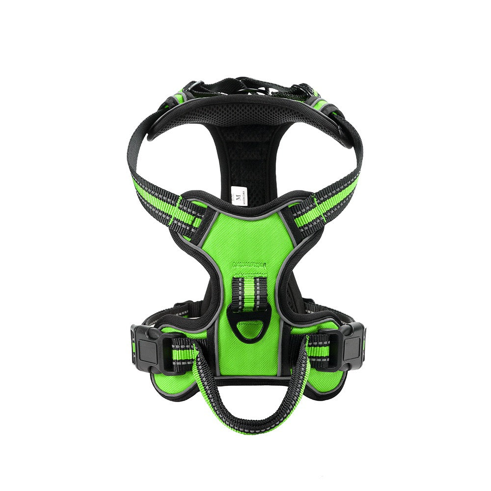 Adjustable Nylon Dog Harness Vest Reflective Soft Breathable No Pull Dog Harness