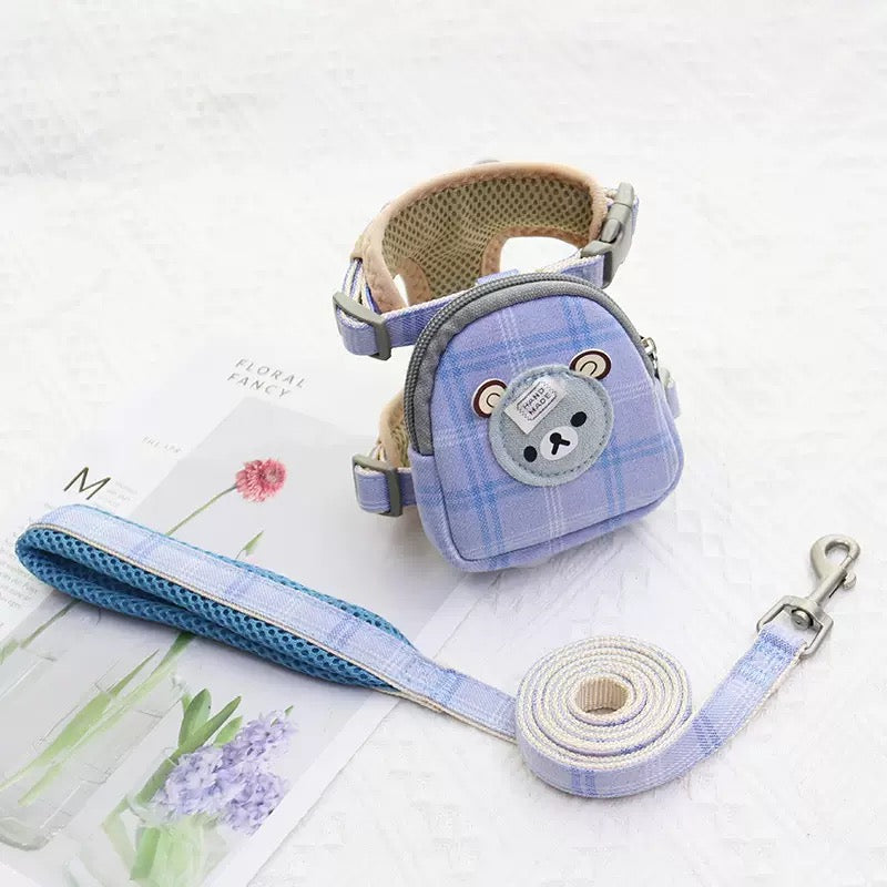 Colorful Vest Style Dog Leash: Fashionable, Comfortable, and Safe for Effortless Pet Travel!