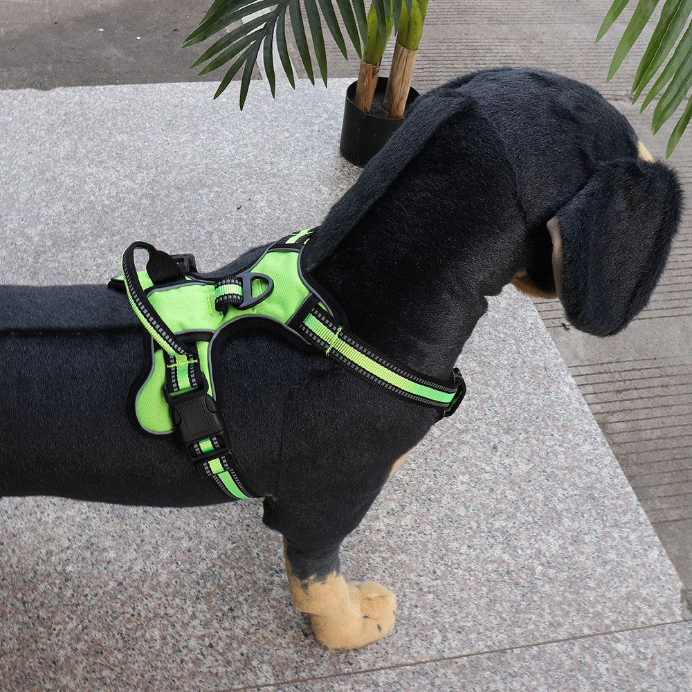 Adjustable Nylon Dog Harness Vest Reflective Soft Breathable No Pull Dog Harness