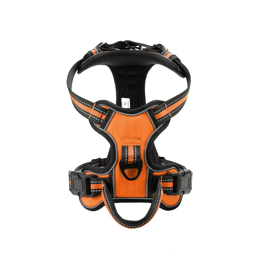 Adjustable Nylon Dog Harness Vest Reflective Soft Breathable No Pull Dog Harness